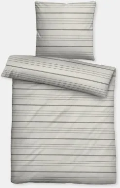 Biberna Bettwäsche In Grau-dunkelgrau