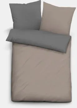 Biberna Bettwäsche In Taupe-grau