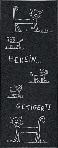 Salonloewe Fußmatte In Schwarz-weiß