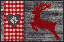 Salonloewe Fußmatte In Braun-rot