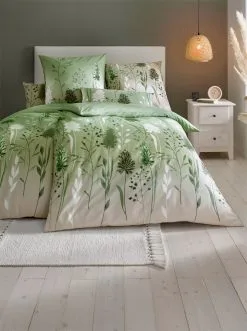 Heine Home Bettwäsche In Grün-natur
