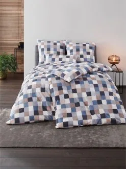 JOOP! Bettwäsche In Blau-beige