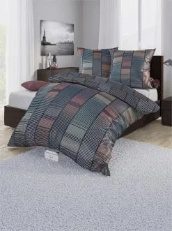 Irisette Bettwäsche In Dunkelblau-gemustert