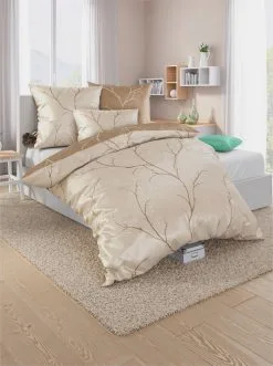 Wäschepur Wäschepur Bettwäsche In Beige-schoko-bedruckt
