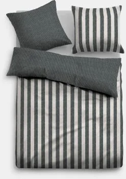 TOM TAILOR Bettwäsche In Schwarz-grau