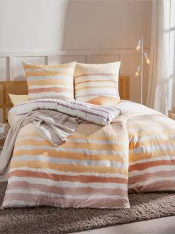Irisette Bettwäsche In Apricot-sand-gestreift