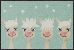 Salonloewe Fußmatte In Mint-weiß