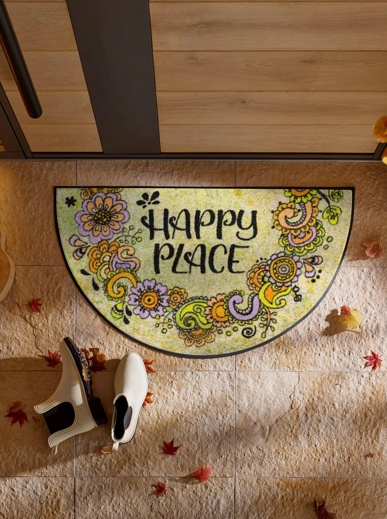 Wash+dry Wash&dry Fußmatte In Grün-gemustert 4 Wash+dry Wash&dry Fußmatte In Grün-gemustert – Bild 2