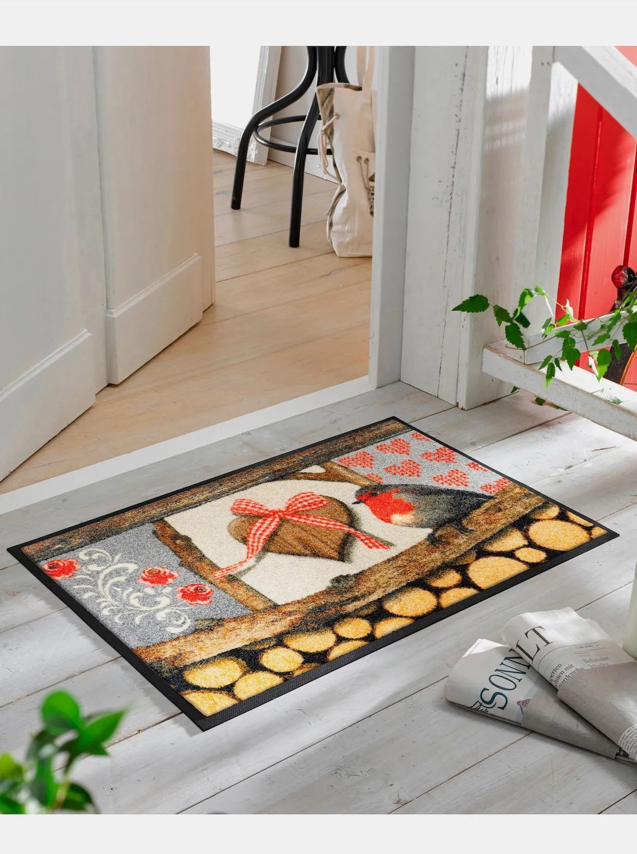 Wash+dry Wash&dry Fußmatte In Braun-rot 4 Wash+dry Wash&dry Fußmatte In Braun-rot – Bild 2